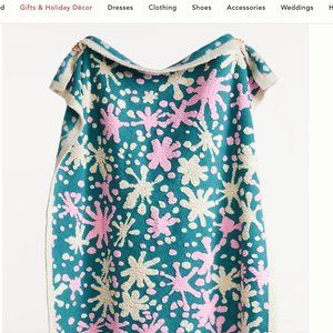 NEW Anthropologie Story wool throw blanket
